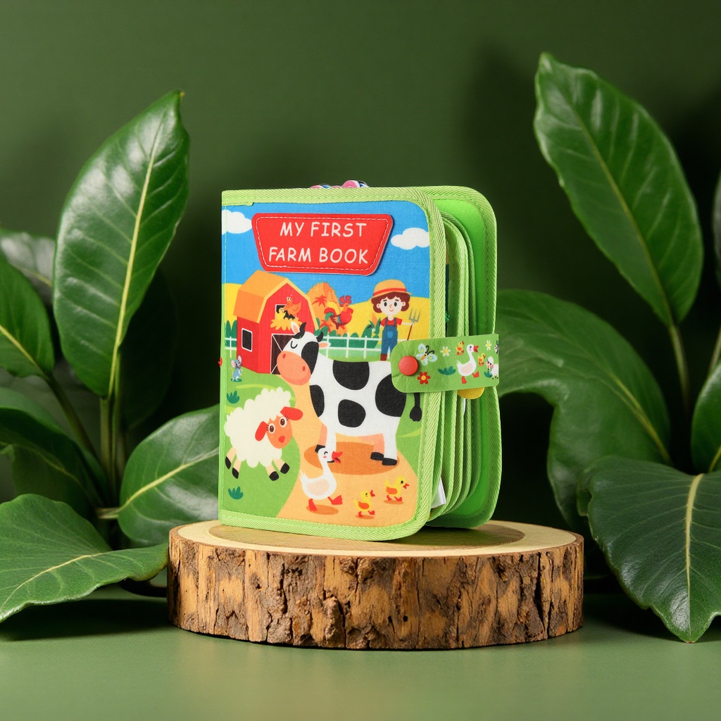 农场早教忙碌书布书玩具益智学习板宝宝安静撕撕书0-6岁科教益智玩具
