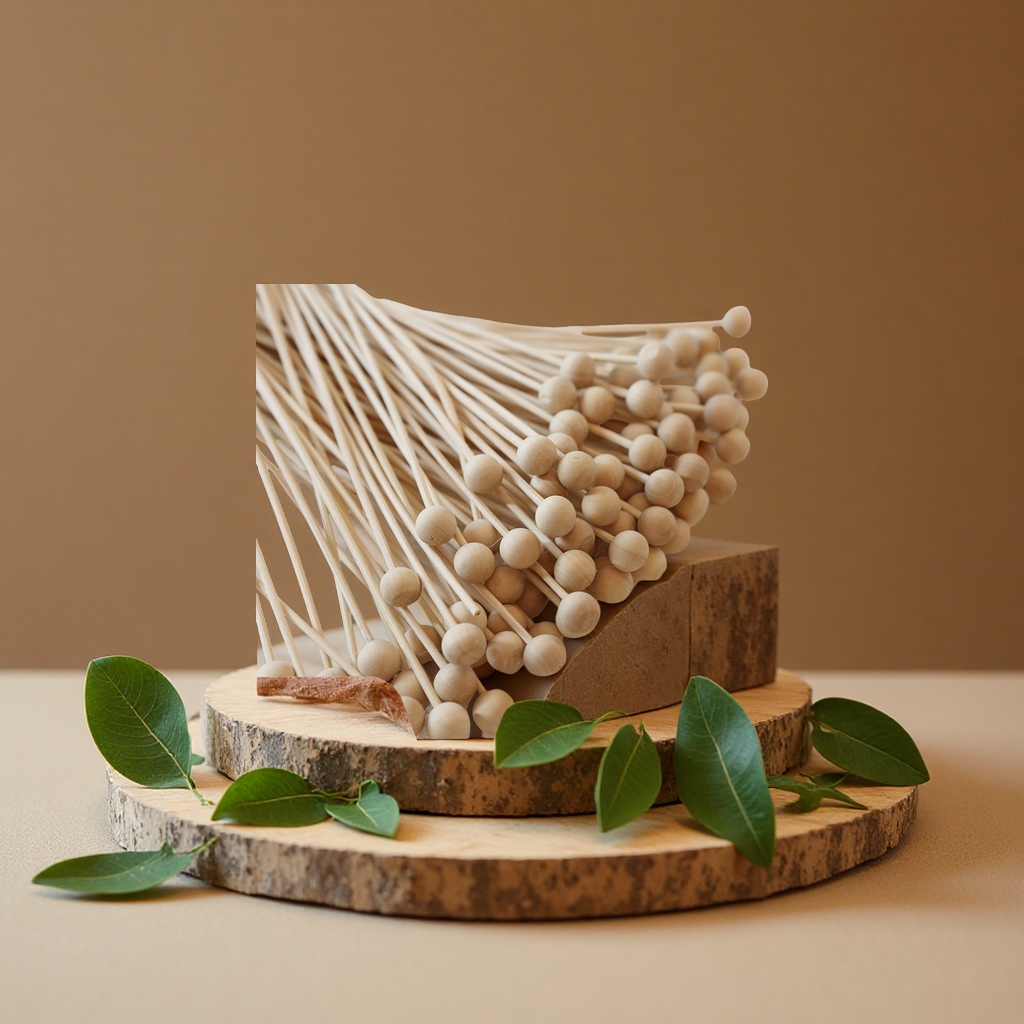 跨境香薰棒木珠无火精油挥发棒DIY香薰珠配件通草花香水扩香棒工艺品礼品木质工艺品