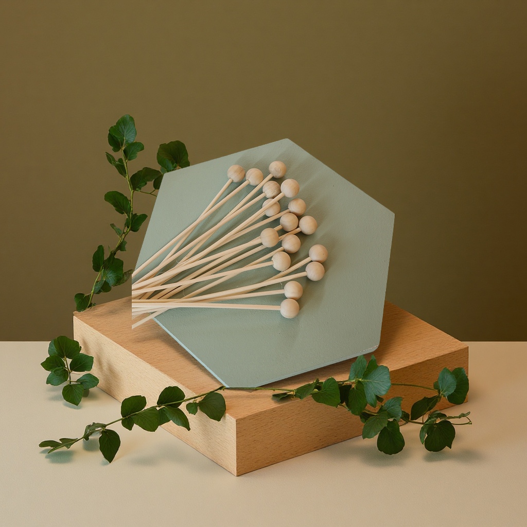 Cross-border aromatherapy sticks, wooden beads, flameless essential oil evaporation sticks, DIY aromatherapy bead accessories, herbal and floral water diffuser sticks, handicrafts, gifts, wooden handicrafts details Picture