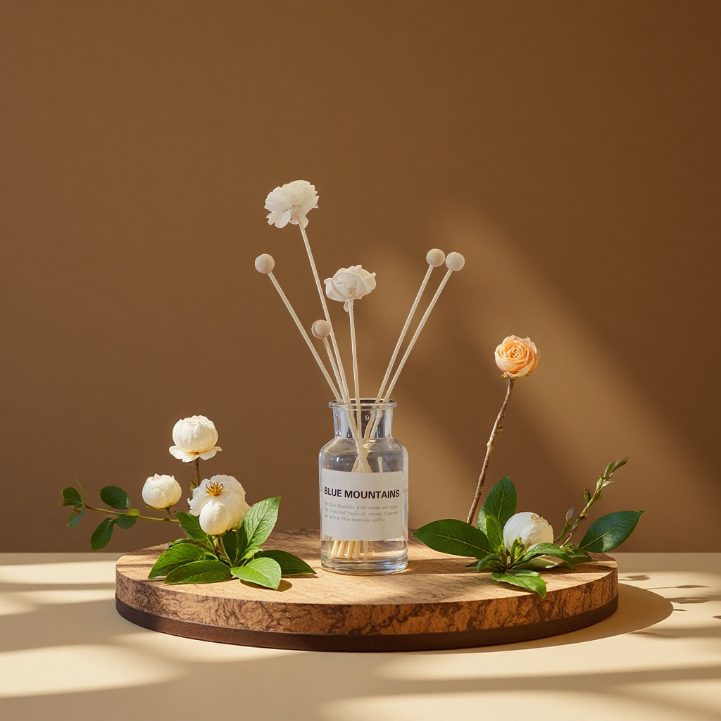 Cross-border aromatherapy sticks, wooden beads, flameless essential oil evaporation sticks, DIY aromatherapy bead accessories, herbal and floral water diffuser sticks, handicrafts, gifts, wooden handicrafts Specification image