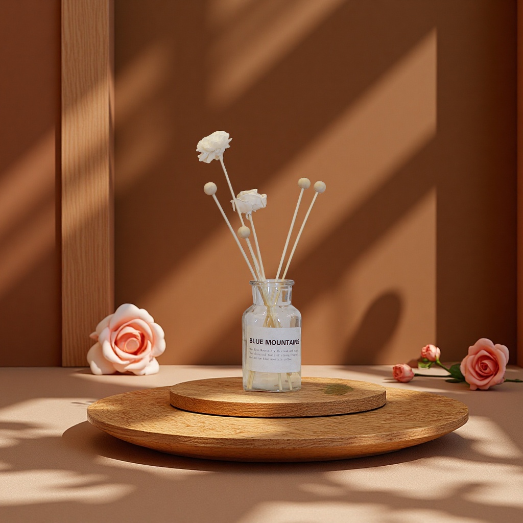 Cross-border aromatherapy sticks, wooden beads, flameless essential oil evaporation sticks, DIY aromatherapy bead accessories, herbal and floral water diffuser sticks, handicrafts, gifts, wooden handicrafts Application Scenario