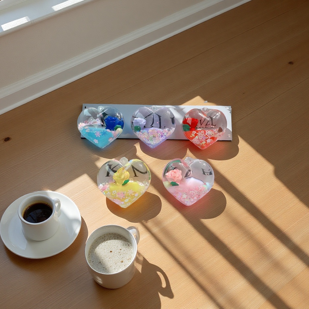 亚克力流沙挂件钥匙扣手机书包装饰个性创意潮流时尚挂饰礼品室内摆件晶洞