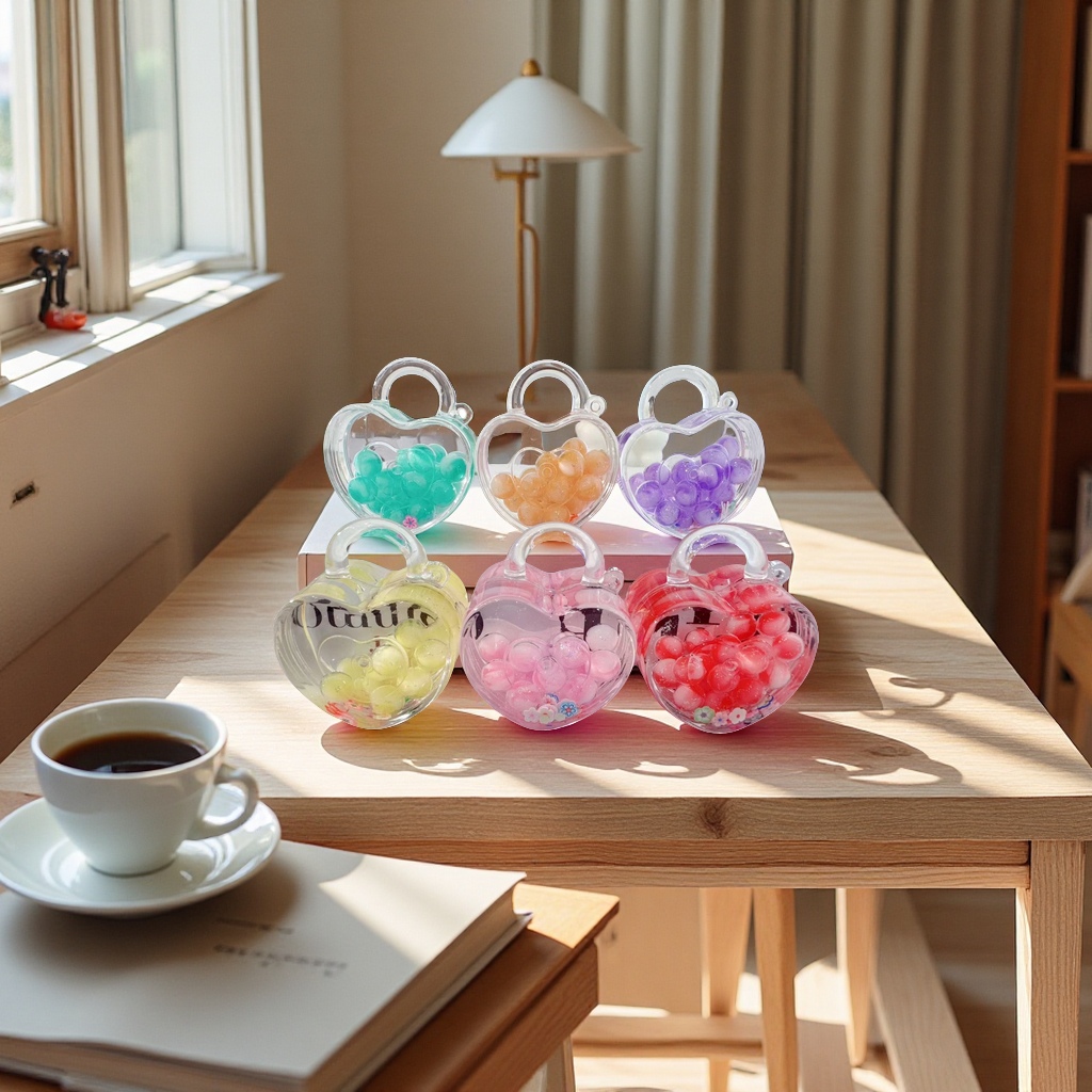 亚克力流沙挂件钥匙扣手机书包装饰个性创意潮流时尚挂饰礼品室内摆件晶洞细节图