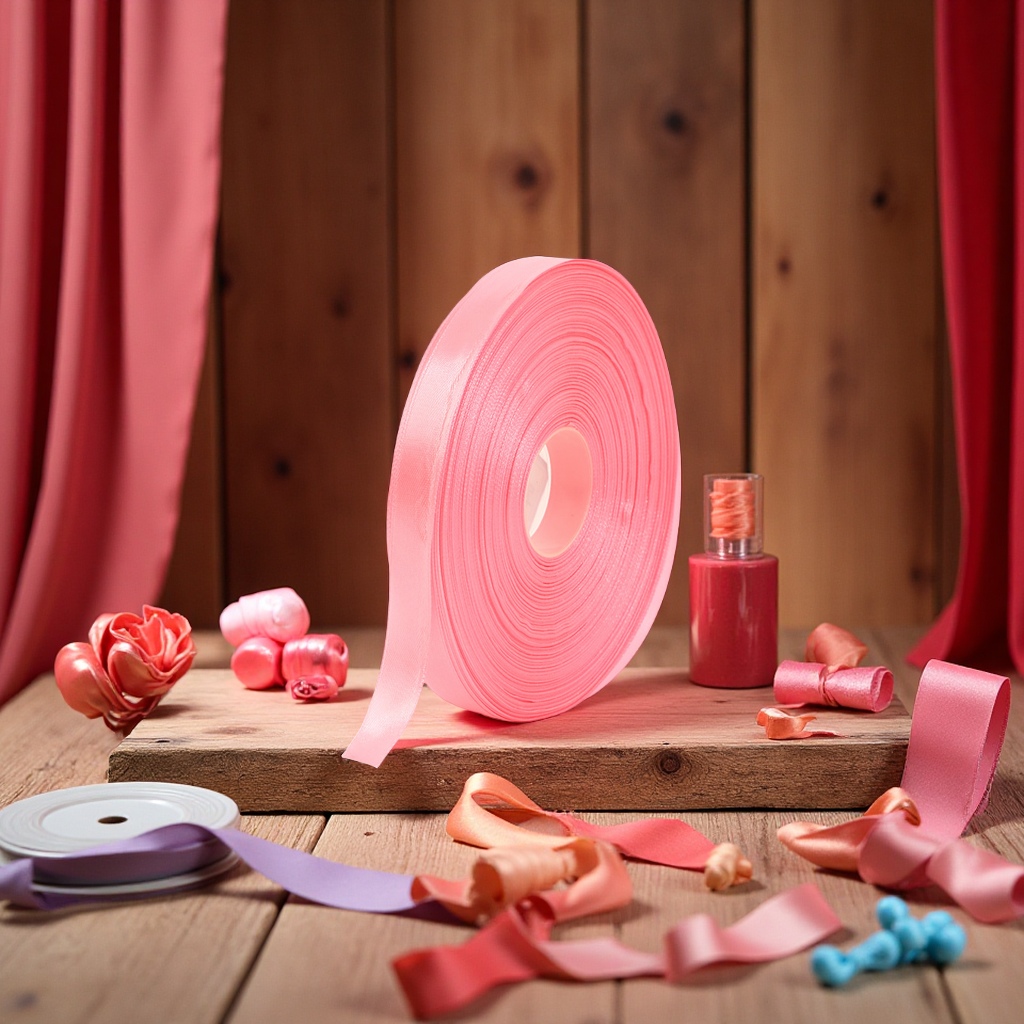 Wholesale of colored webbing, baked bows, ribbons, wedding decorations, gift boxes, packaging ribbons, 1.5cm textile accessories from the manufacturer Specification image