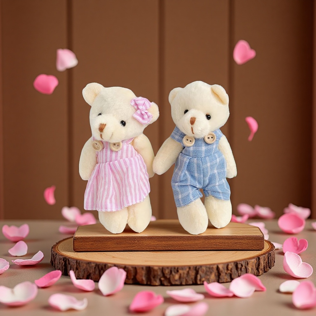 跨境新款情侣小熊泰迪毛绒玩偶景区儿童礼物可爱娃娃玩具公仔