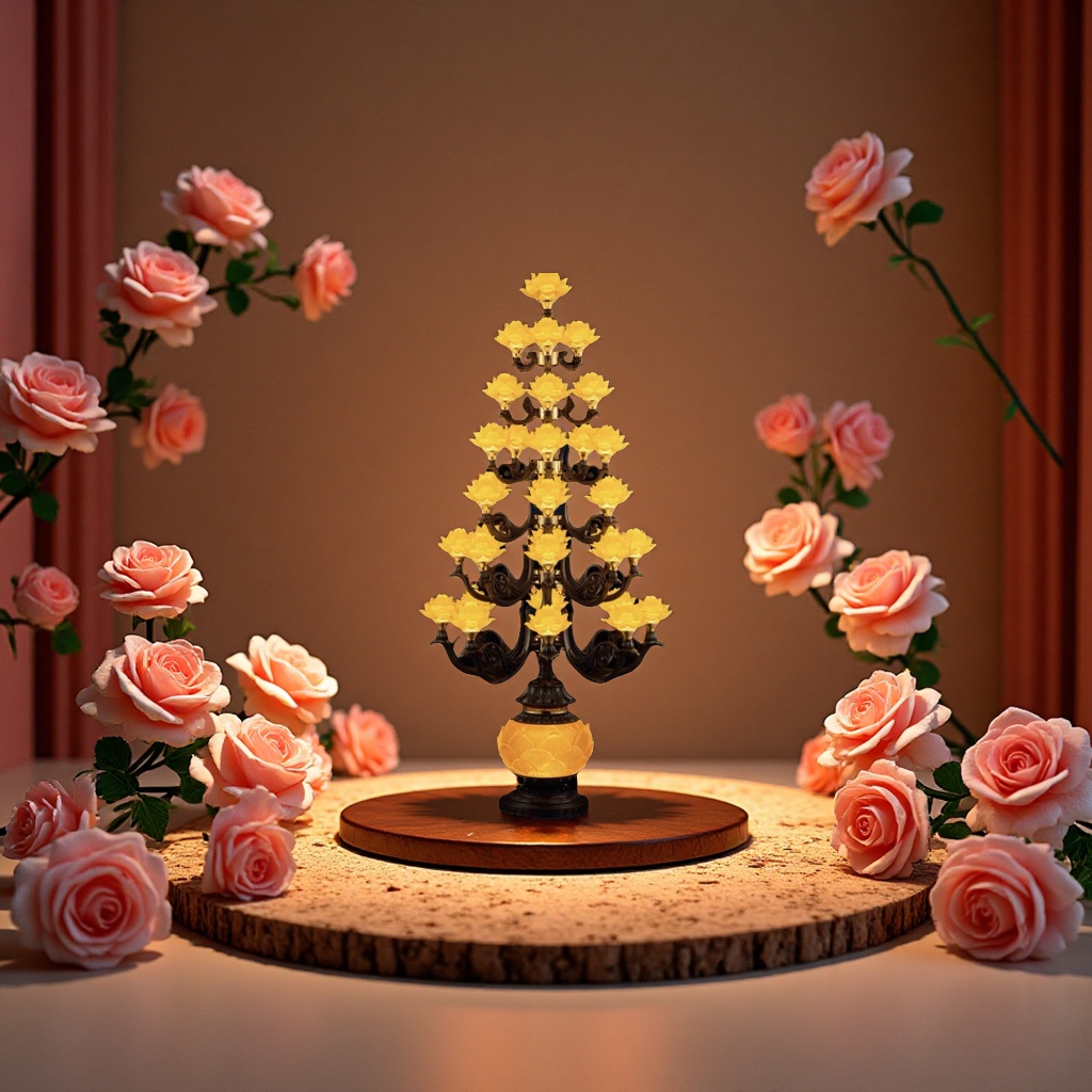 莲花吊灯佛灯现代简约客厅卧室装饰灯具莲花造型节能LED吊灯佛教风格灯饰佛灯莲花灯