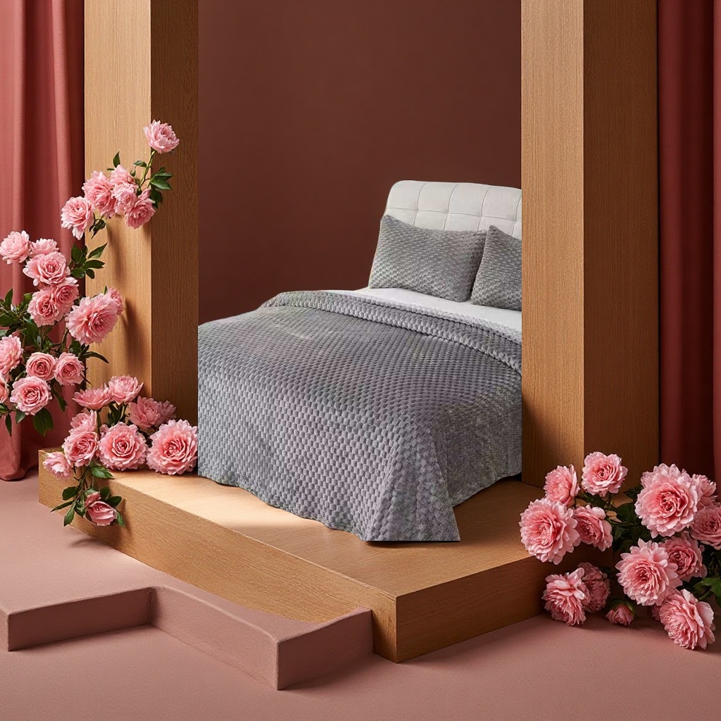 Comfortable and soft pure cotton bed sheets, single and double person thickened breathable bedding set, simple style details Picture
