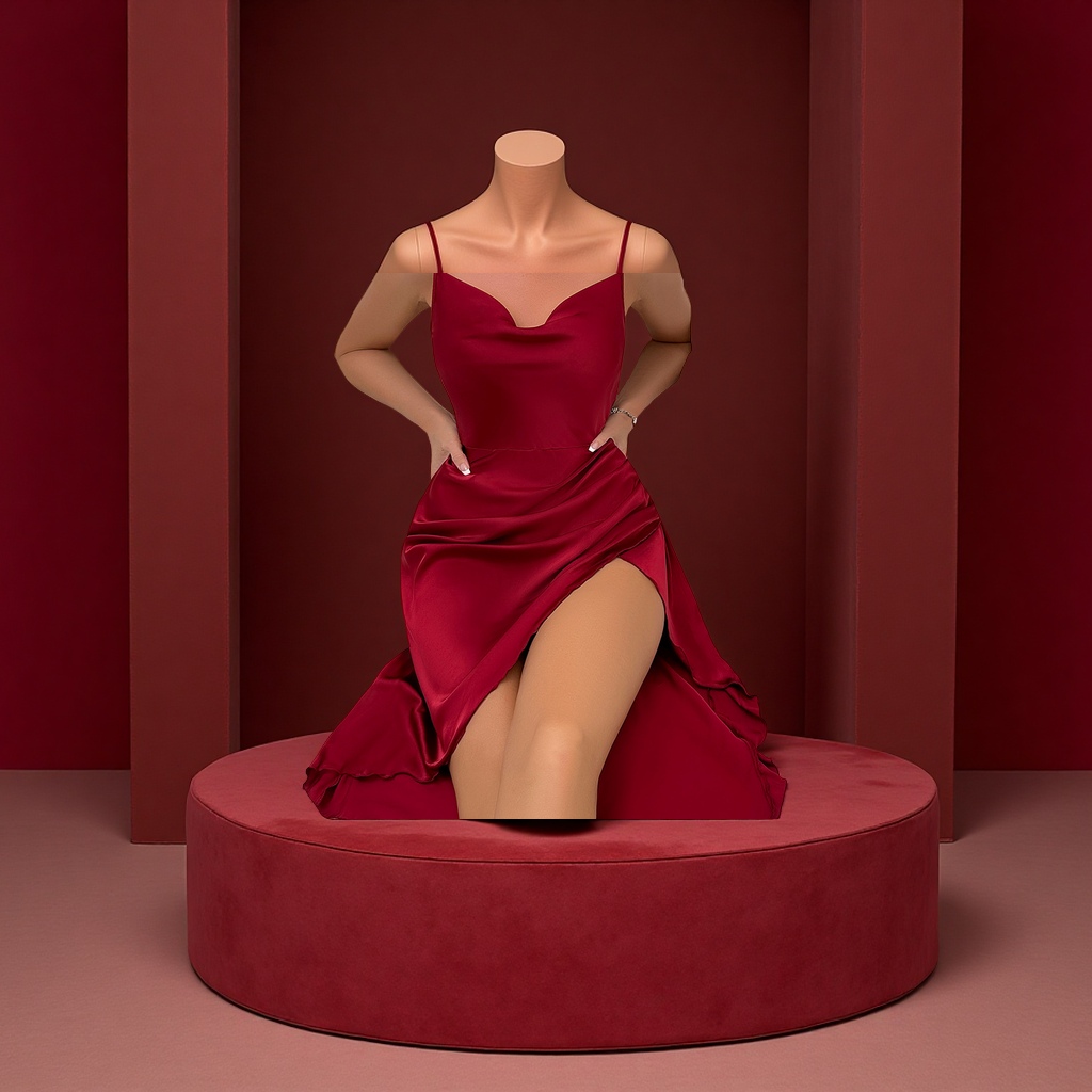 Amazon's new sexy straight-neck solid sleeveless long women's pajamas, halter dress and home wear CC638 details Picture