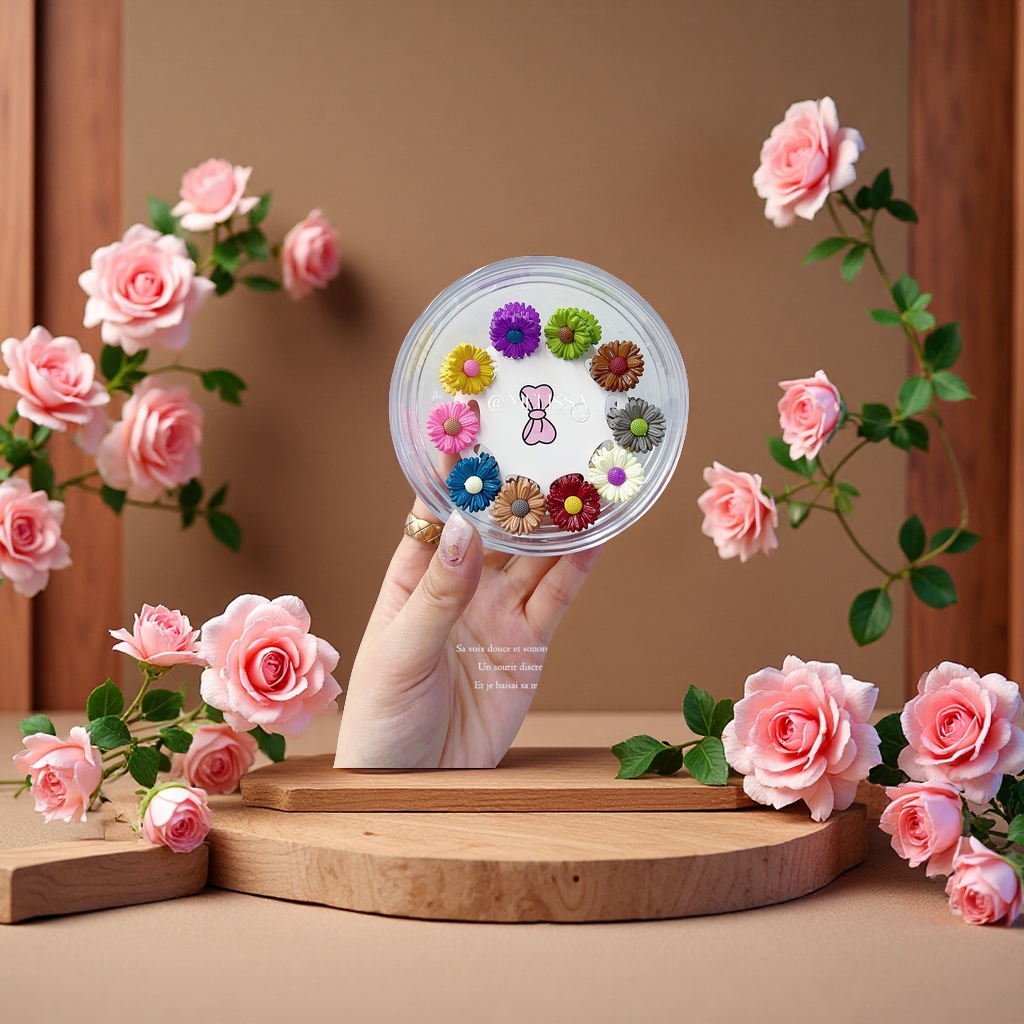 厂家直销多款塑料花朵发夹儿童发饰边夹刘海夹发饰品多色可选