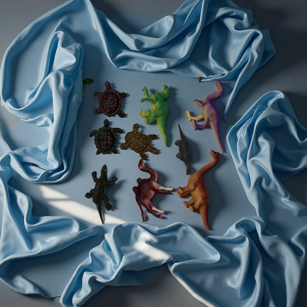 三角龙乌龟恐龙模型套装仿真动物认知科普玩具适合男孩儿童学习娱乐产品图