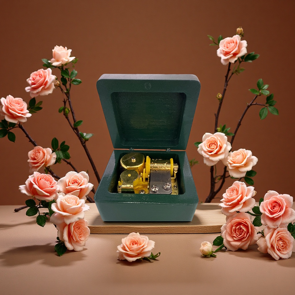 木质音乐盒经典复古手工儿童创意礼物摆件家居装饰礼品木质音乐盒旅游纪念品可定制