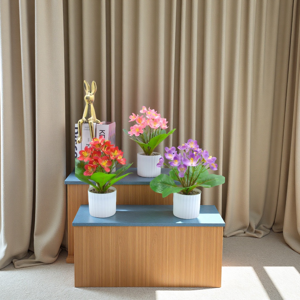 北欧风仿真假花小盆栽野花绿植家居装饰创意摆件宠物园艺花盆容器跨境假花