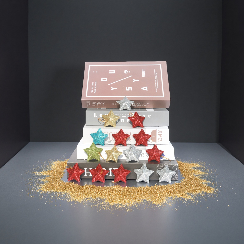 Gold powder five-pointed star, 5 cm, 7 cm, 10 cm decorative pendant, six colors available, plastic handicraft, anime star peripheral Gold powder five-pointed star, 5 cm, 7 cm, 10 cm decorative pendant, six colors available, plastic handicraft, anime star peripheral