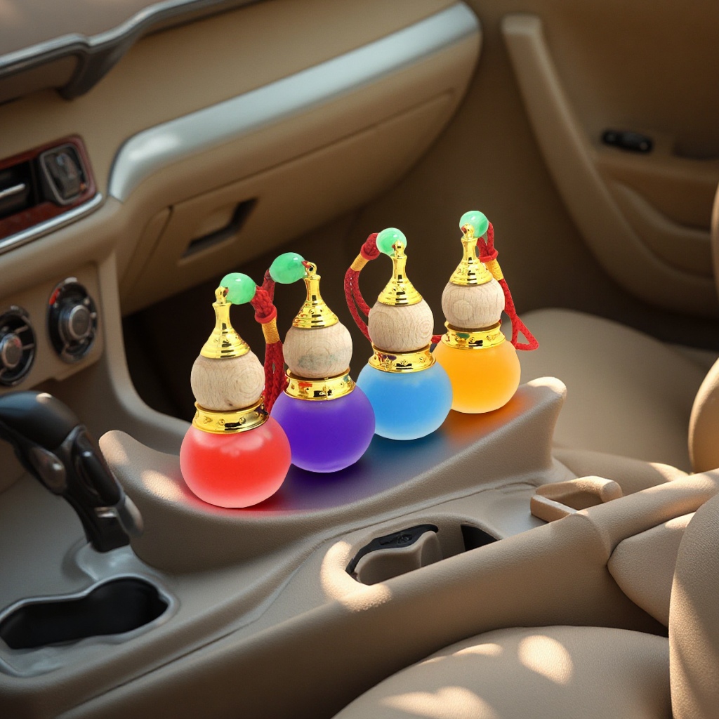 Car aroma diffuser gourds, peace amulets, crystal pendants, car interior accessories, car perfumes, aroma ornaments, essential oil aromatherapy products details Picture