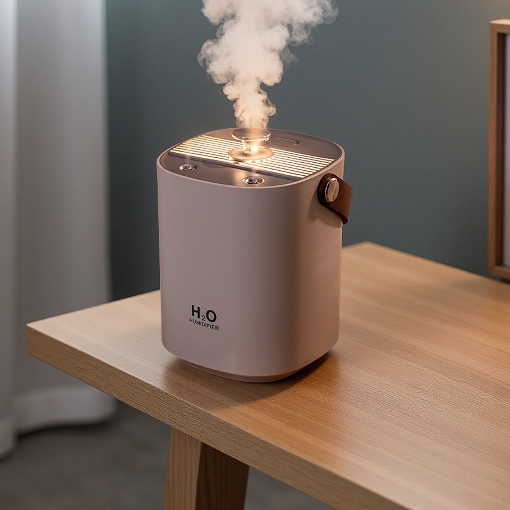 New dual-spray silent portable humidifier for home, office and bedroom air humidification Specification image