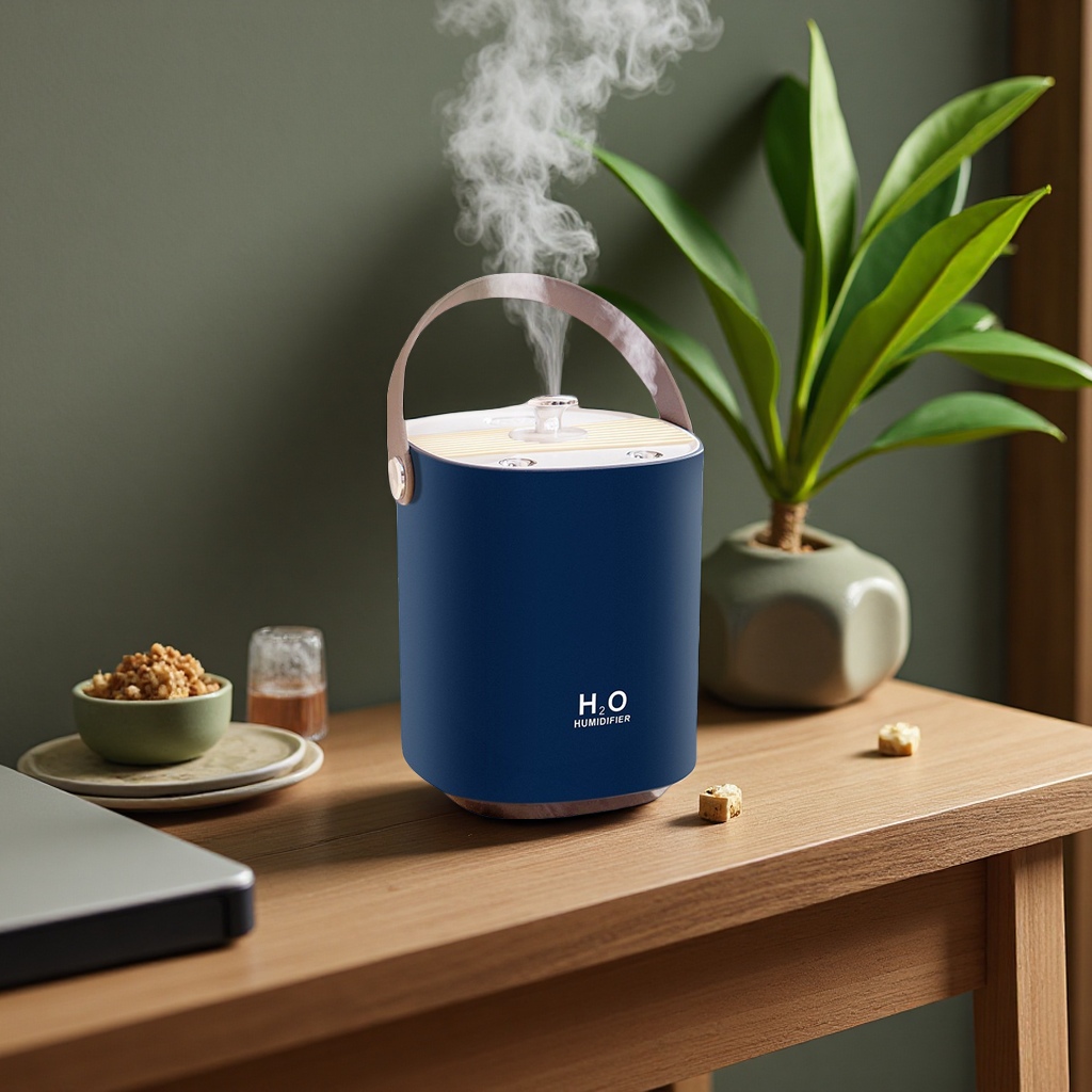 New dual-spray silent portable humidifier for home, office and bedroom air humidification Item Picture