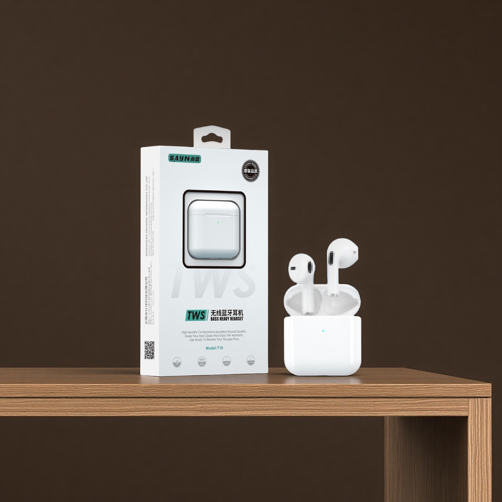 新款双耳入耳式立体声无线蓝牙耳机适用苹果安卓手机通用数码电脑配件