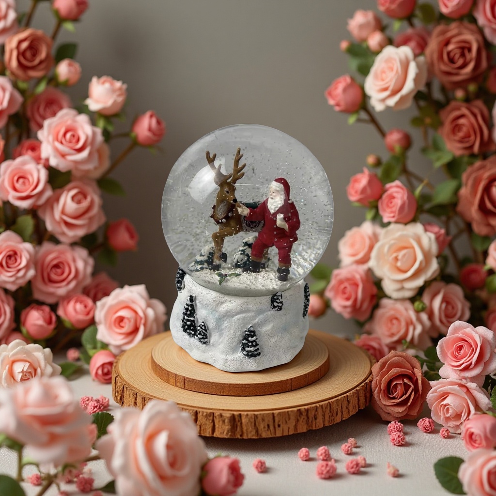 水晶球装饰摆件艺术品透明水晶球创意礼品收藏摆设直径10cm