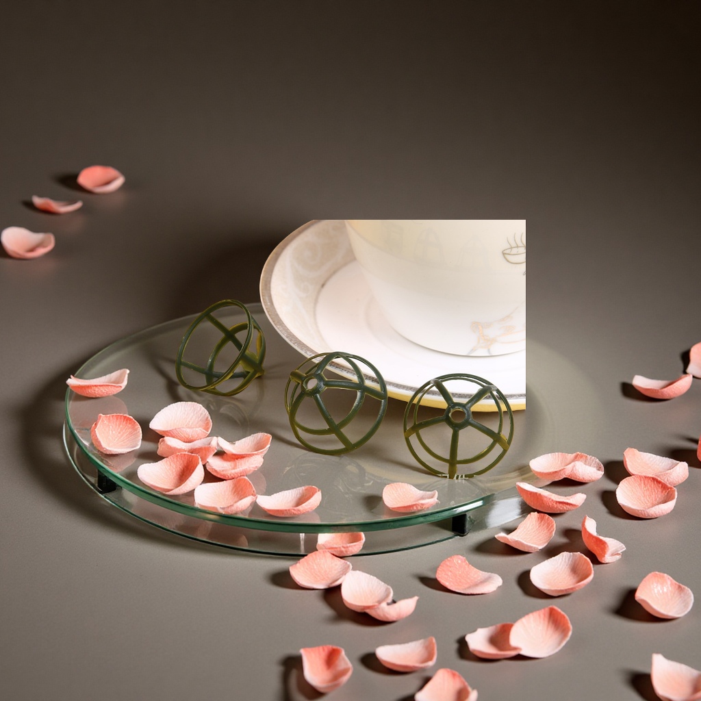 义乌厂家批发3厘米塑料空碗仿真花配件花类装饰材料橡塑塑胶零件脚塞塑料塞子配件产品图