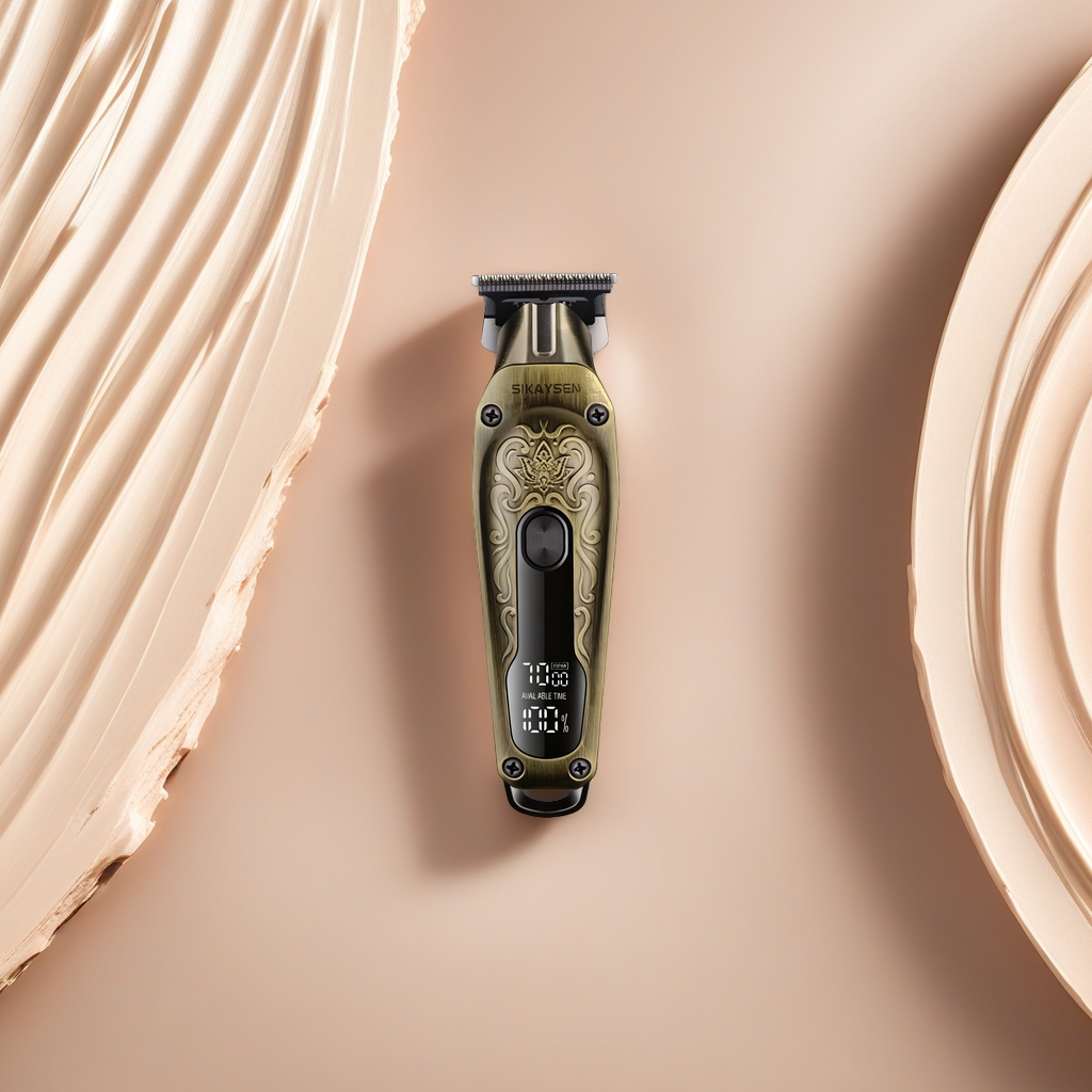 斯凯森跨境数显理发剪专业美容电推剪便携式理发工具高清显示适用发型设计