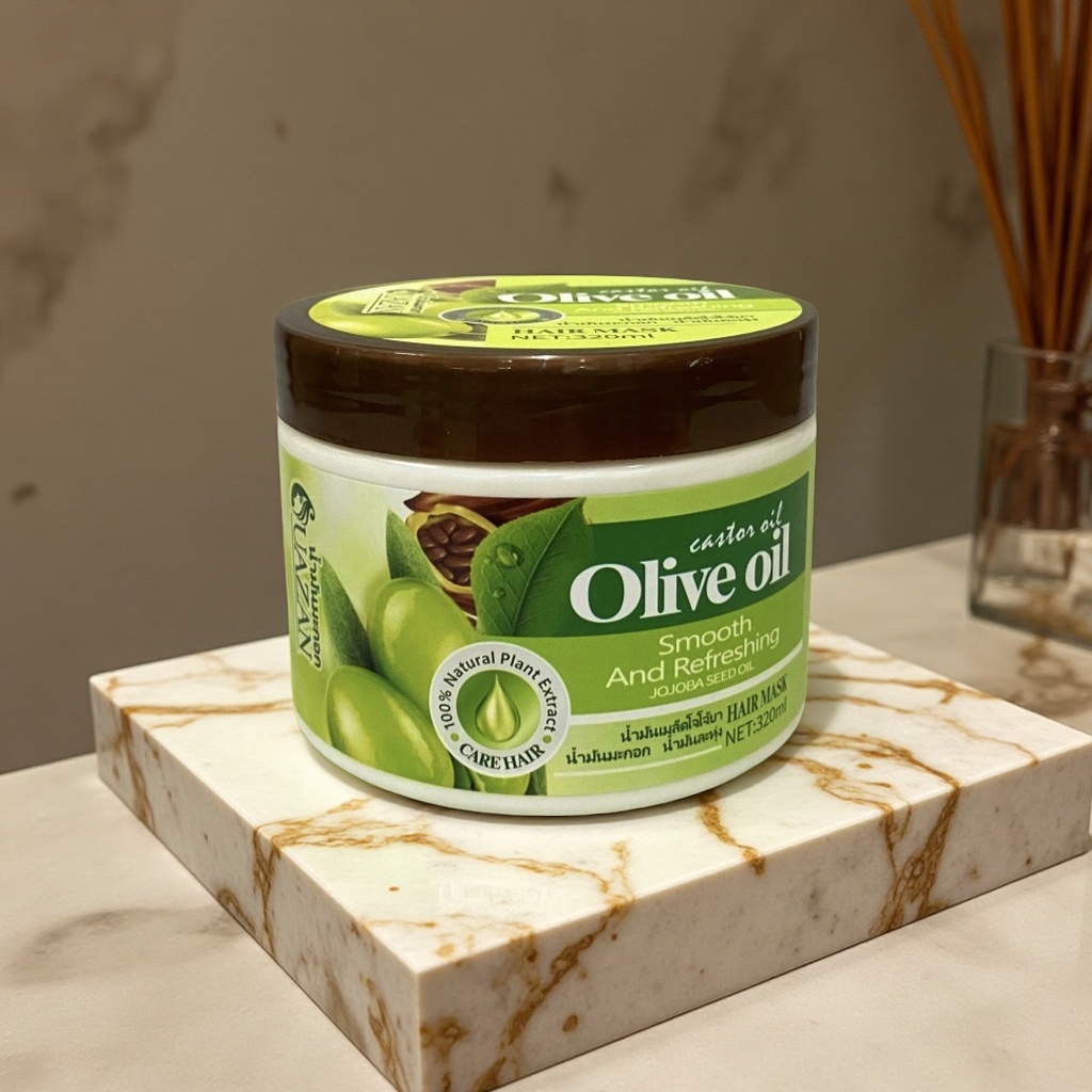 优赞巴塔纳油发膜焗油膏柔顺护发黑亮橄榄油人参深层修护倒膜护理60g