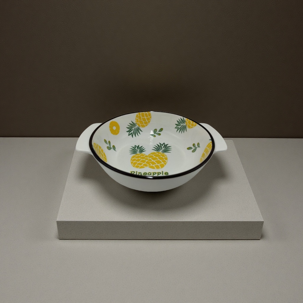 Cute ceramic fruit salad bowl, household tableware, kitchenware, creative fruit bowl, decorative bowl, multi-color options