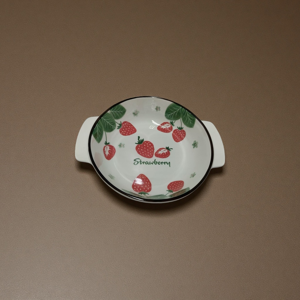 Cute ceramic fruit salad bowl, household tableware, kitchenware, creative fruit bowl, decorative bowl, multi-color options Specification image