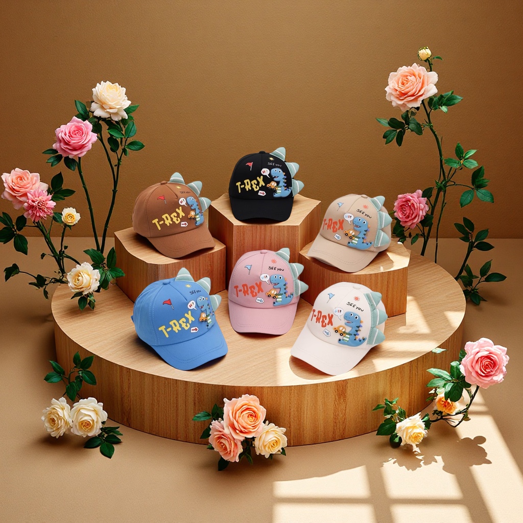 儿童帽子夏季透气防晒宝宝遮阳帽可爱防风防雨帽子儿童头饰