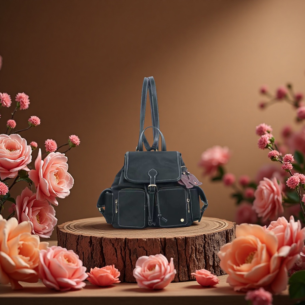 A 50L large-capacity foldable travel backpack with anti-theft lock, fashionable and lightweight, suitable for both men and women. It is a portable leather tote bag for women to carry details Picture