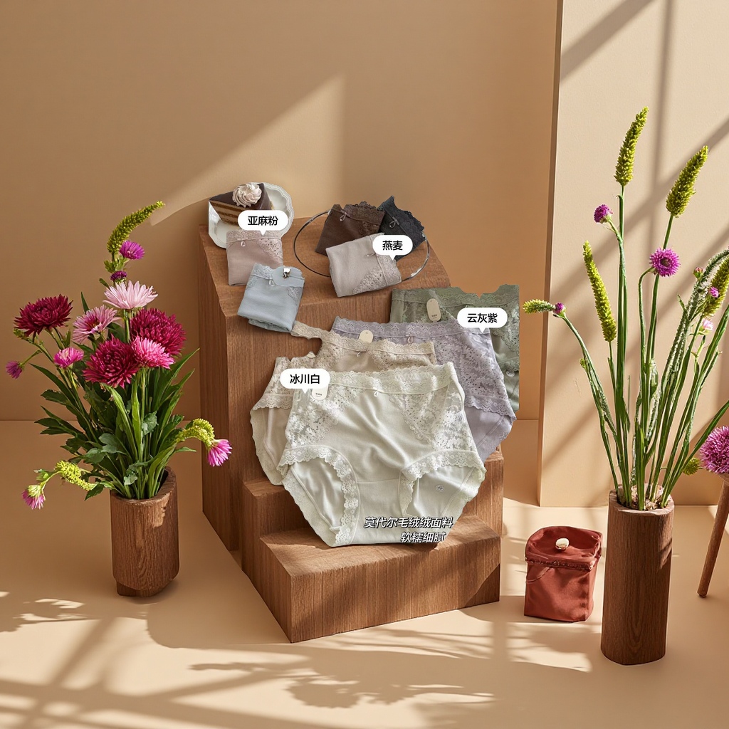 内裤/女士内裤/内裤女士高腰舒适/内裤莫代尔面料/内裤莫代尔细节图