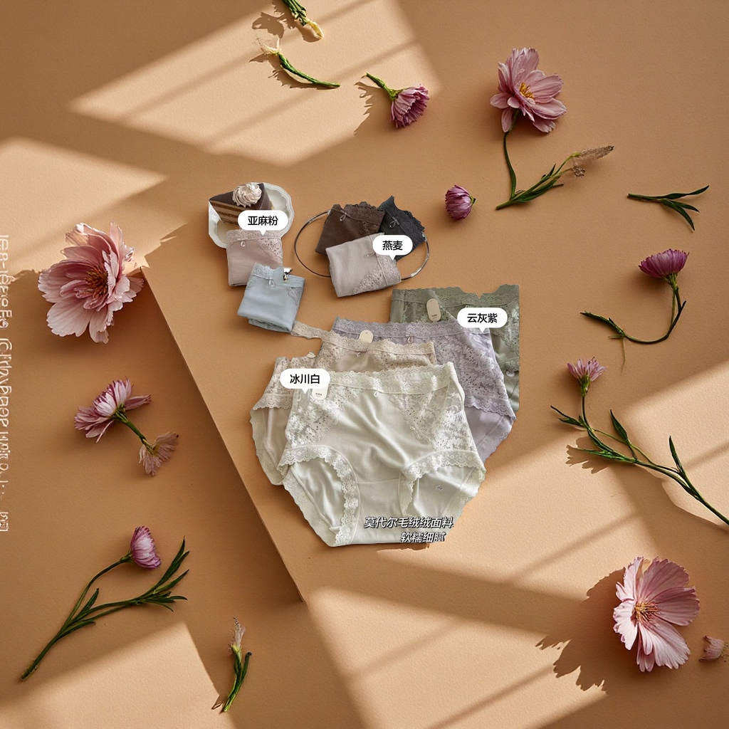 内裤/女士内裤/内裤女士高腰舒适/内裤莫代尔面料/内裤莫代尔产品图