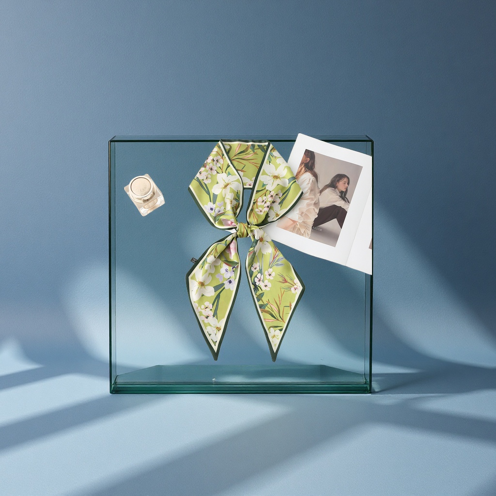 韩国百搭懒人小领巾长条细窄薄款春夏秋季洋气发带围巾服装配饰