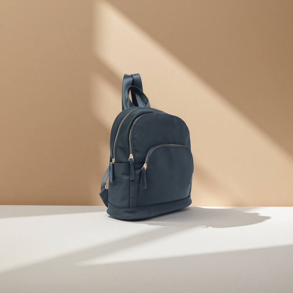 Black nylon backpack, multi-functional women's commuter bag, fashionable and casual, large-capacity student schoolbag, men's and women's trendy and simple style backpack, backpack Application Scenario