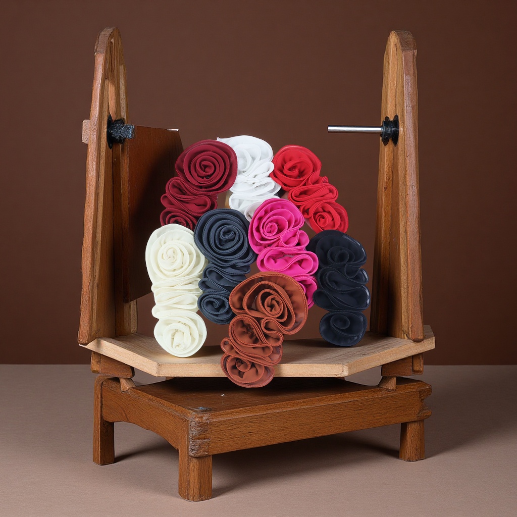 欧美复古立体百褶花边玫瑰胸花婚纱连衣裙配饰家饰仿真绢花