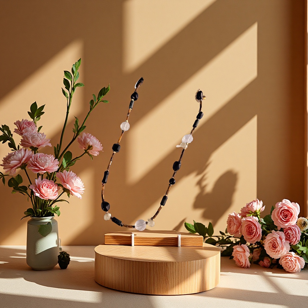 2025新款天然石黑玛瑙茶晶颈链 商贸城直供小众设计不撞款时尚项链