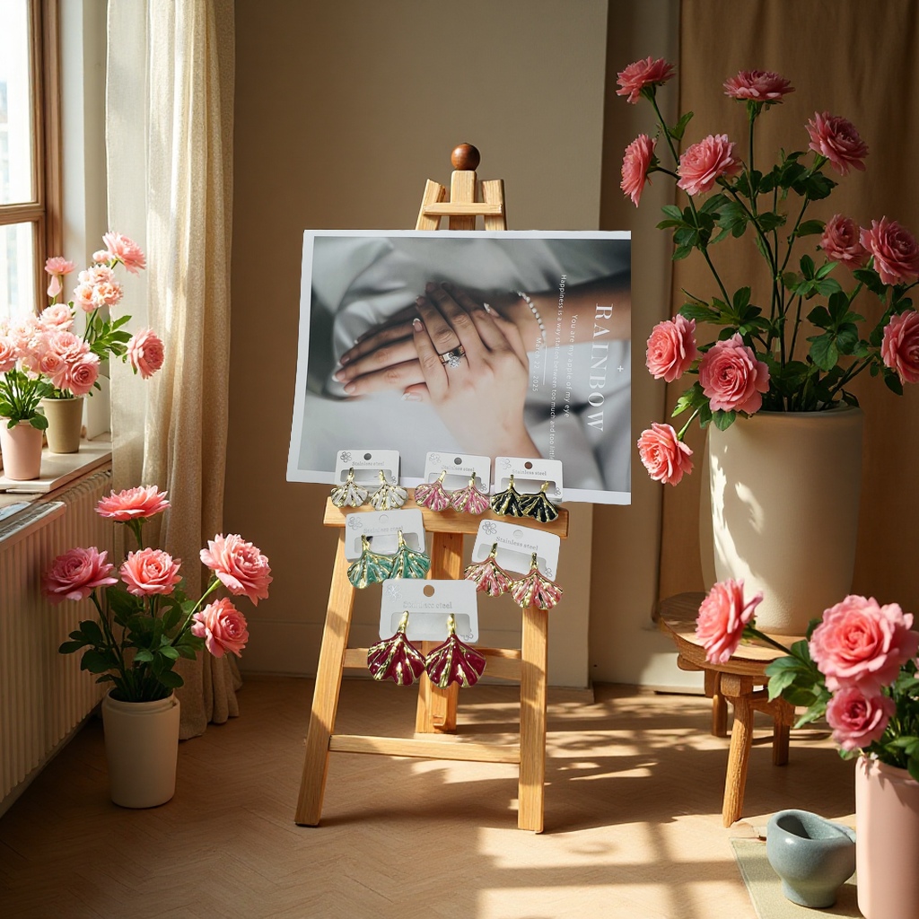 不锈钢滴油耳环简约时尚个性耳饰女潮流百搭耳坠耳钉情侣款配饰