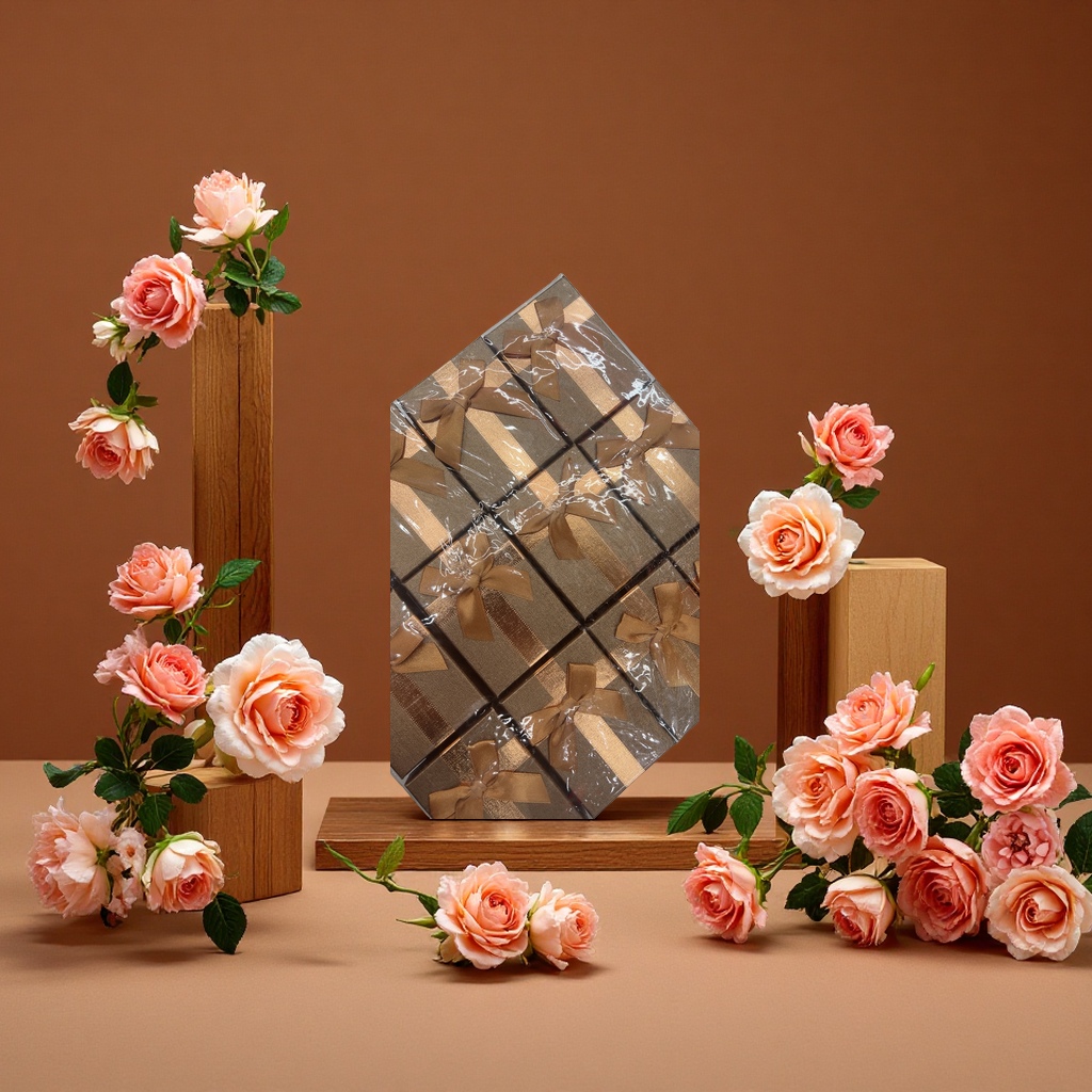 植绒盒白底实物图