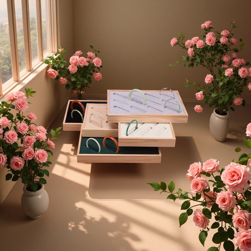 手镯盆多功能手工陶瓷首饰收纳盆简约创意手镯存放容器家庭装饰