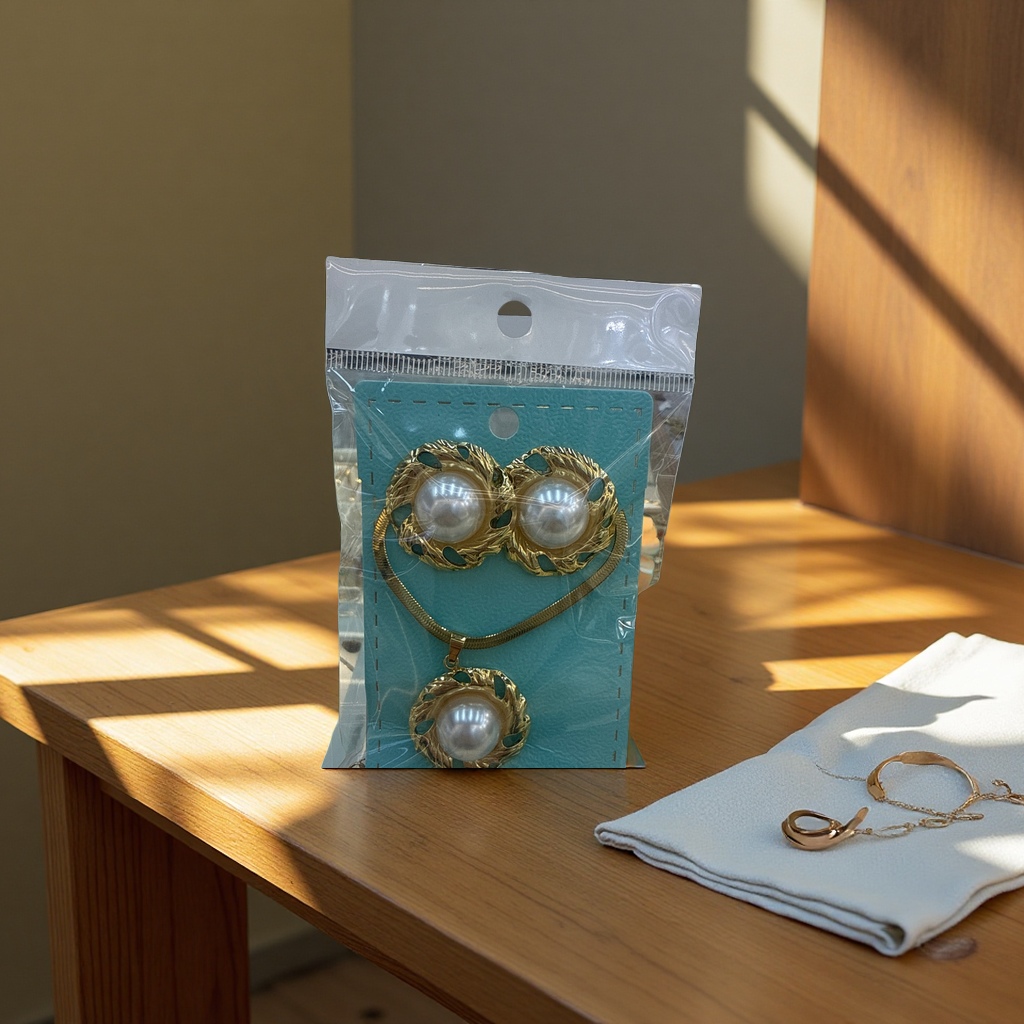 The stud necklace set is simple, fashionable, elegant and versatile. It is a gift box of accessories for couples, girls and students details Picture