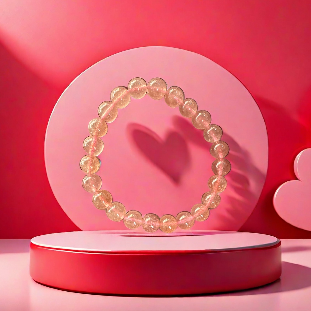 草莓晶手链时尚简约百搭女士手饰礼品水晶手串