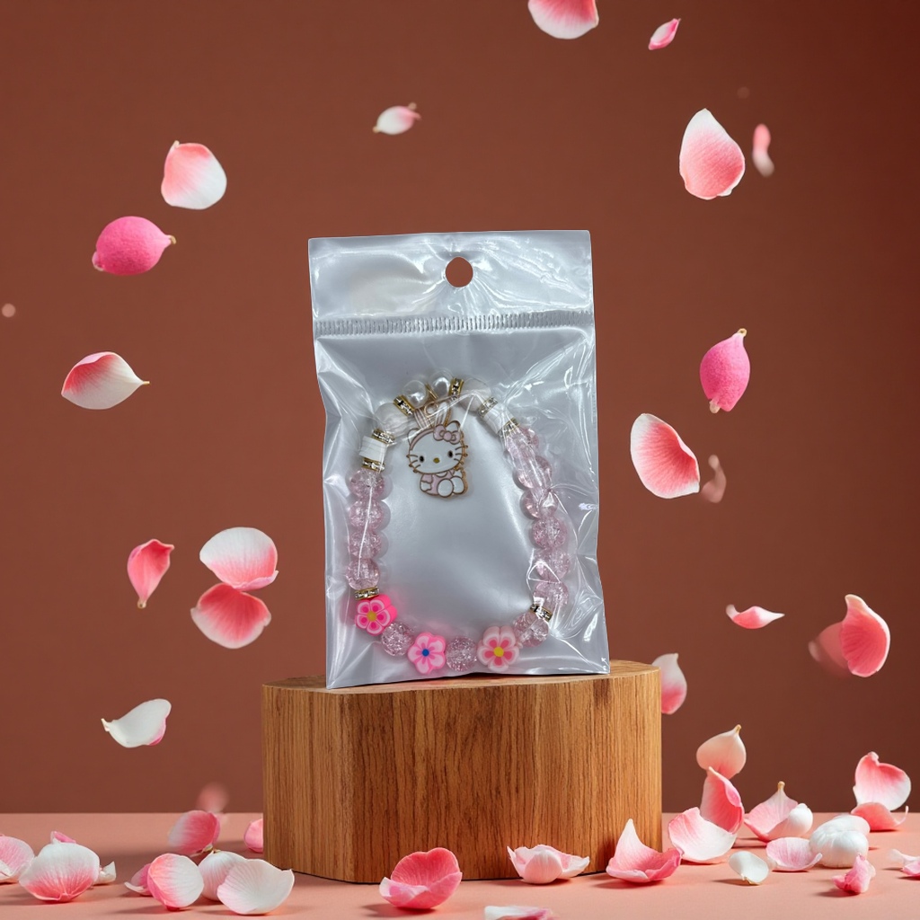 hello kitty猫外贸软陶玻璃珠手串爆款时尚手链饰品女款潮流百搭