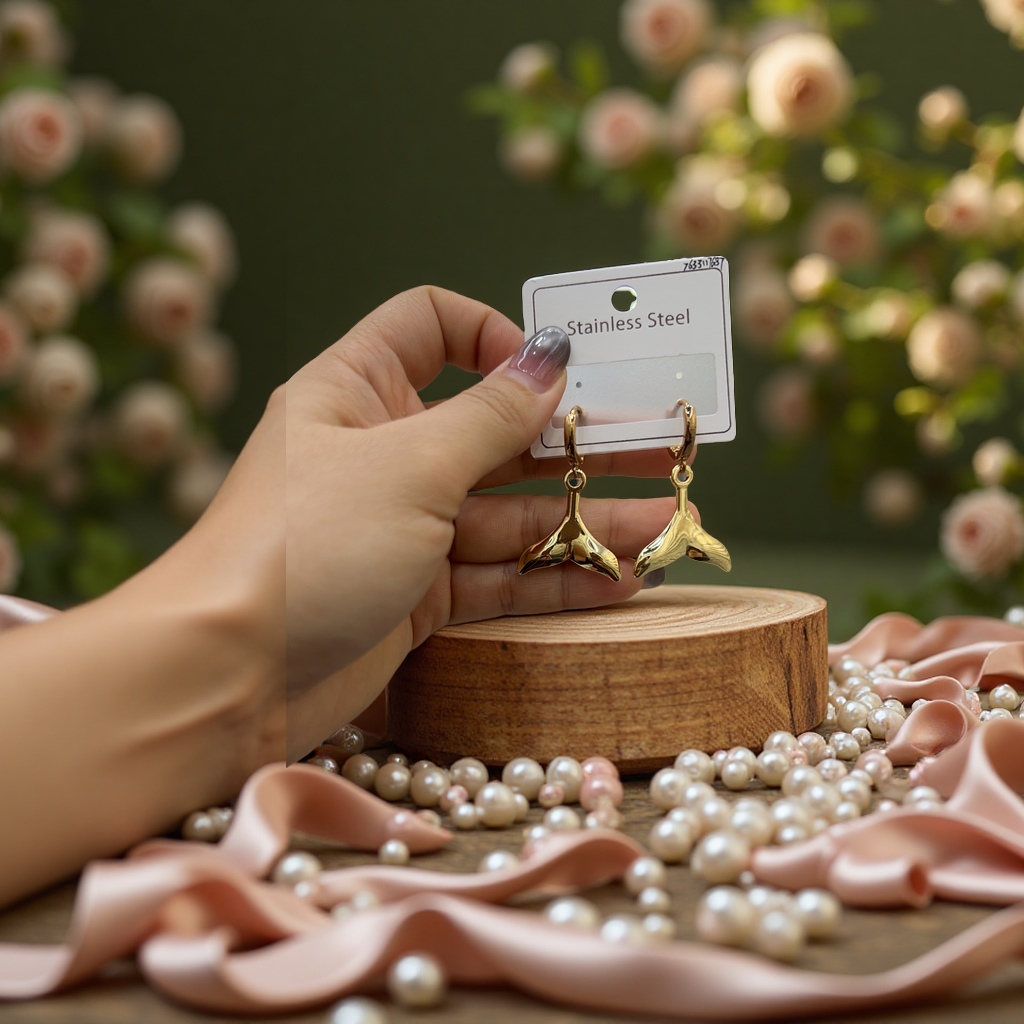 不锈钢耳环，简约时尚，气质百搭饰品配饰产品图