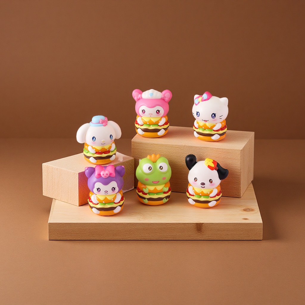 萌美欧汉堡PU玩具慢回弹捏捏乐解压桌面摆件厂家直销仿真果蔬食物模型玩具