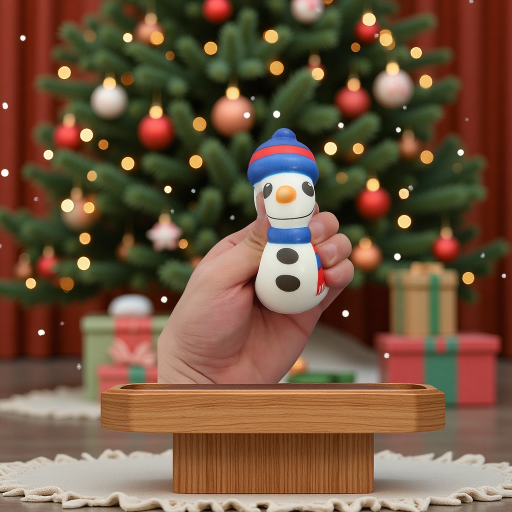 Christmas slow-rebound toy set, Penguin Snowman, Santa Claus, stress-relieving, educational, parent-child interactive, factory direct sales, low price, new and unique toys details Picture