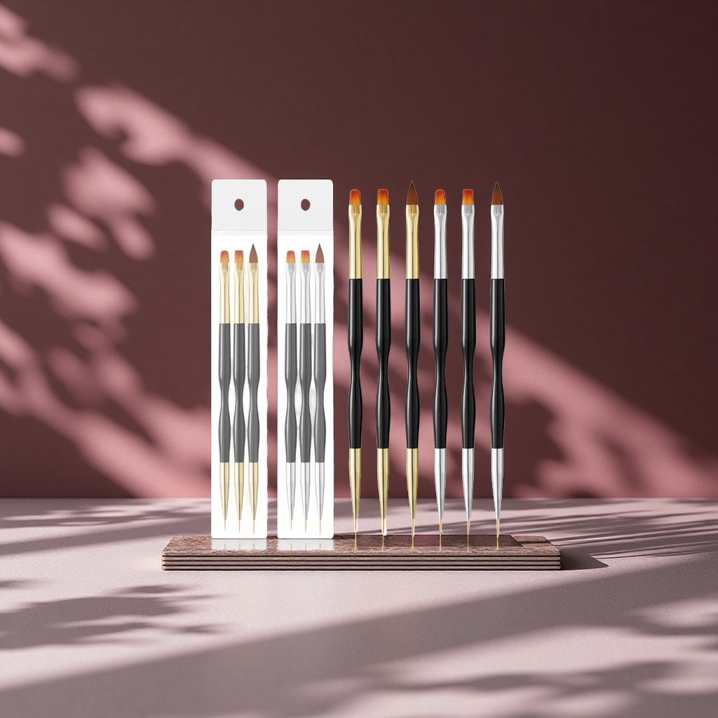 跨境爆款美甲笔套装双头点钻水钻亚克力笔杆点花针点珠刷美容彩妆工具