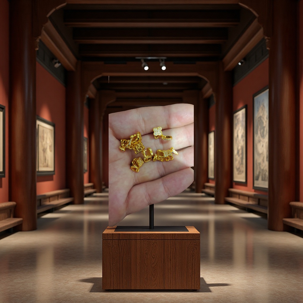 Fashionable metal jewelry, creative accessories, four-leaf clover necklace, personalized, trendy and versatile women's style details Picture