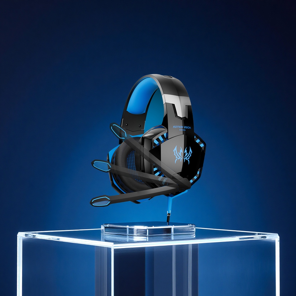 Inzo G2000 over-ear headphones, wired desktop computer, gaming with microphone, 3.5mmUSB digital accessory Specification image