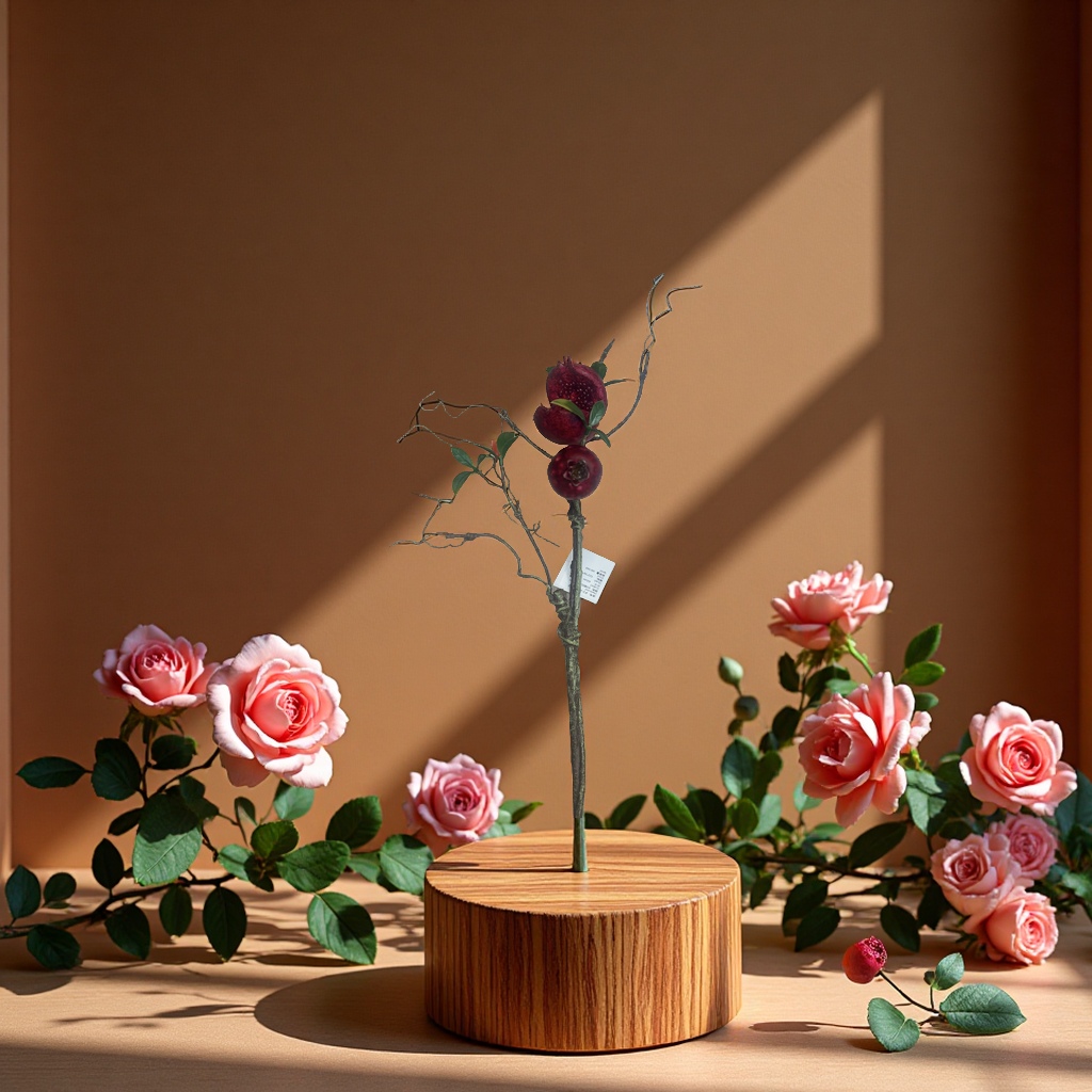 仿真石榴果树枝叶装饰仿真花艺摆件家居客厅装饰品仿真果实摆设