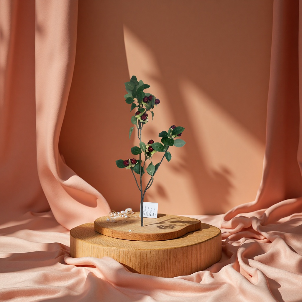 仿真桑葚果树枝叶装饰花艺仿真果实摆件家居装饰品假花假果