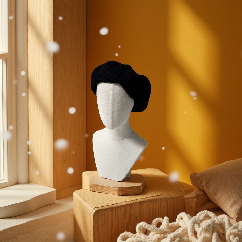 Woolen hats, warm hats, knitted beret hats, oversized head circumference, winter woolen hats, fashionable trends